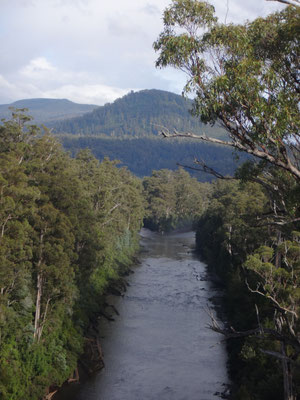 Hinten der Zusammenfluss der zwei Flüsse