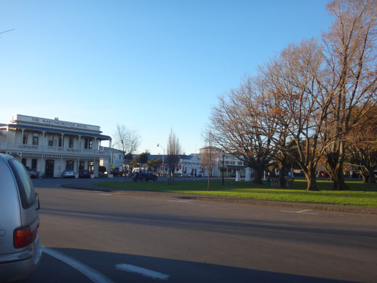 Der Dorfplatz in Martinborough