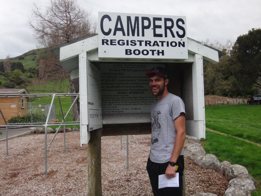 Die Vertrauenskasse Campingplatz in Little Akaloa