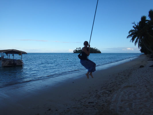 Ein willkommenes Spielzeug so ein Seil am Strand