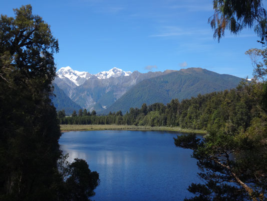 Der meistfotografierteste See und Kalendermotiv Neuseelands: Lake Matheson