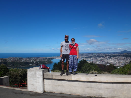 Wir auf dem Signalhill in Dunedin