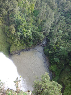 Einer der höheren Wasserfälle in Neuseeland