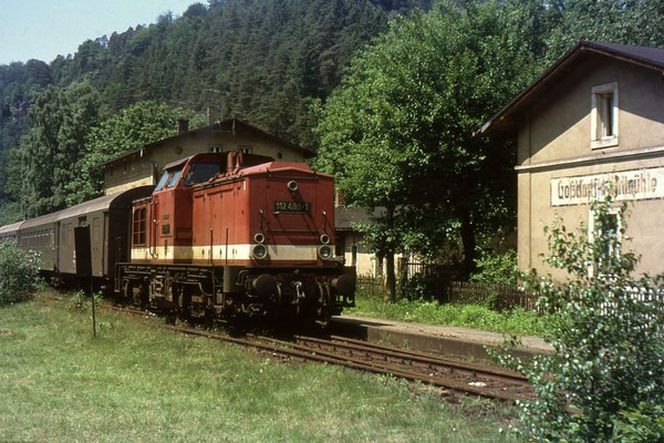 Ausfahrt aus Goßdorf-Kohlmühle für 112 498, Foto: Andreas Matschke