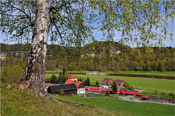 Später erneut mit Taurus und Elbdampfer, April 2014.