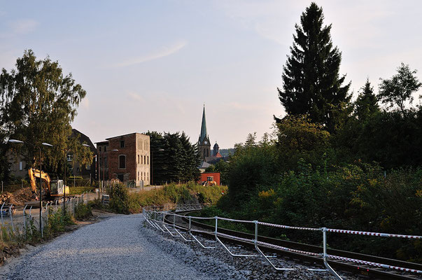 Blick Richtung Sebnitz mit der Stadtkirche. 30.08.2013