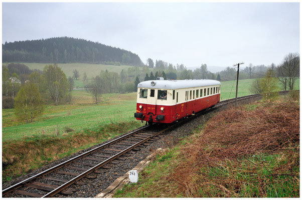 Die Rückfahrt ging zunächst nach Rumburk und dann weiter auf einen kleinen grenzüberschreitenden Abstecher nach Zittau. Hier bei Horni Poustévna, 27.04.2013