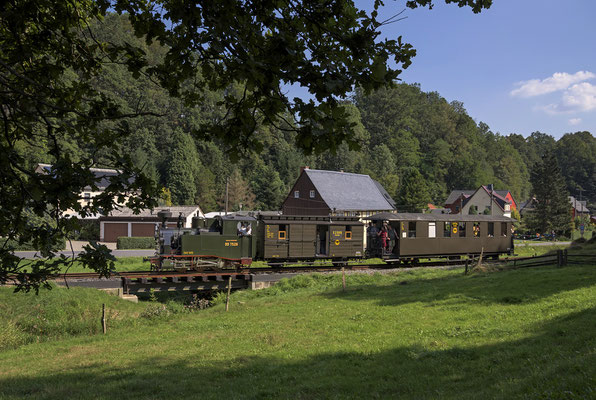 Noch immer das Lieblingsmotiv an der Strecke, die kleine Brücke. 31.08.2019