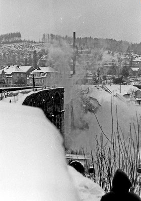 Erste Sprengung am alten Viadukt, 19.02.86