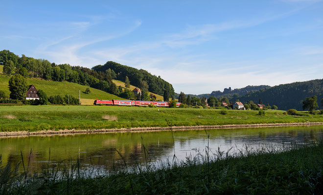 S1 Meißen-Schöna bei Strand, Juni 2015.