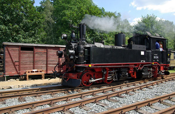 Pendelfahrten mit der IV K im Bahnhof Lohsdorf, August 2008