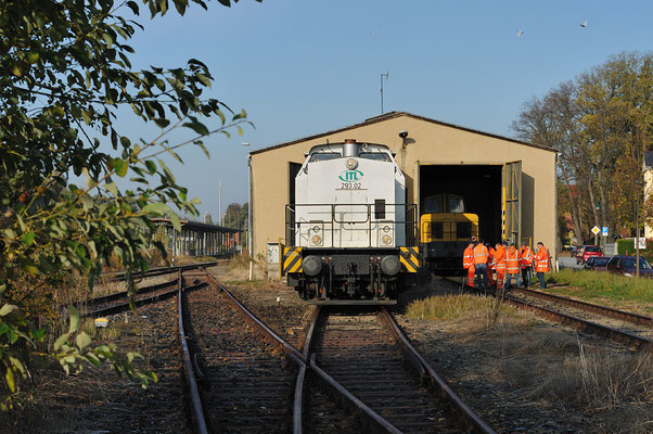 293 02 der ITL während der Überprüfung von Schneepflug & Fräse in Neustadt - nun kann der Winter kommen... 18.10.10