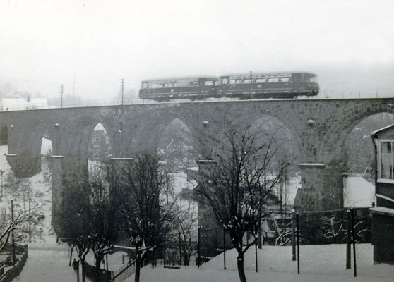 VT 2.09 auf dem Sebnitzer Stadtviadukt.