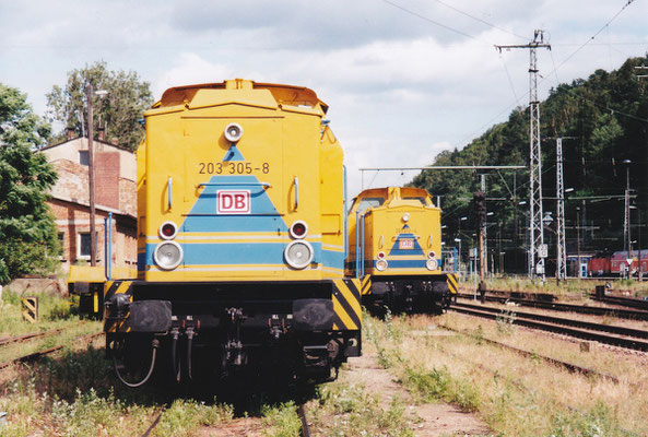 203 305 & 203 312 von DB Instandsetzung. Sommer 2004, Foto: Archiv Robert Schleusener