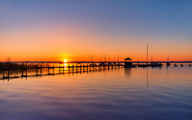 Und noch ein schöner Sonnenaufgang am Chiemsee.