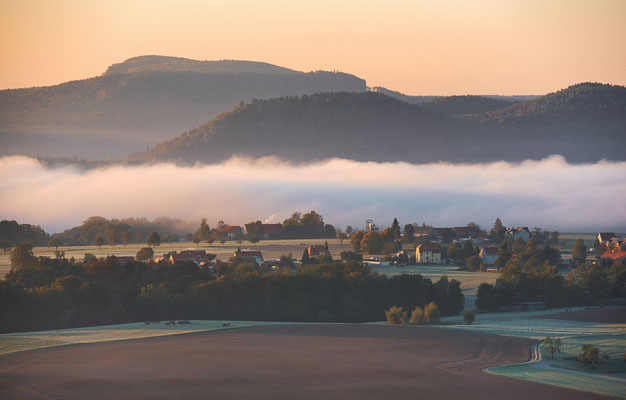 Blick nach Rathmannsdorf von den Waitzdorfer Aussichten.