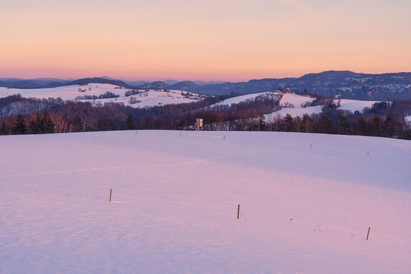 Blick in die Sächsische Schweiz vom Hankehübel bei Goßdorf.