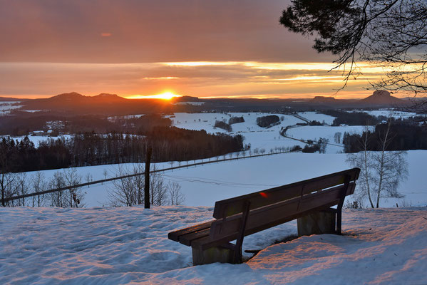 Sonnenuntergang auf dem Adamsberg.