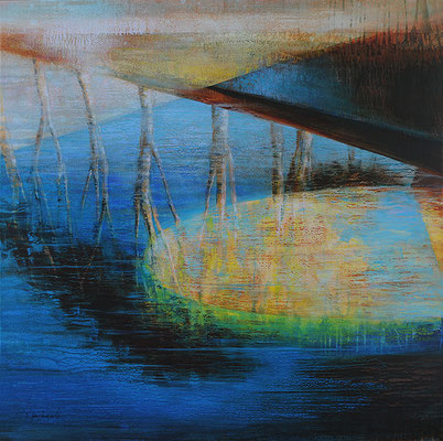 Canal - 100x100 cm - Acrylique sur toile
