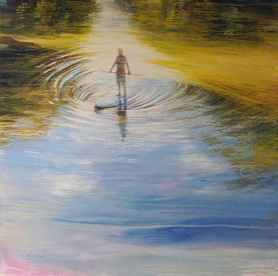 Equilibre - 100x100 cm - Acrylique sur toile
