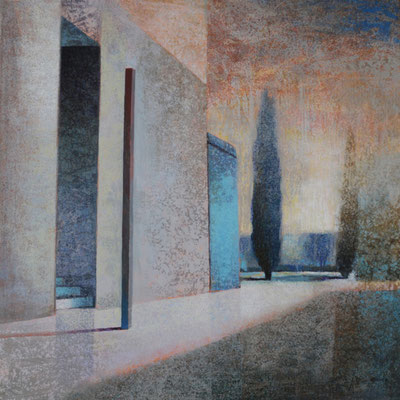 Les heures tranquilles - 60x60 cm - Acrylique sur toile