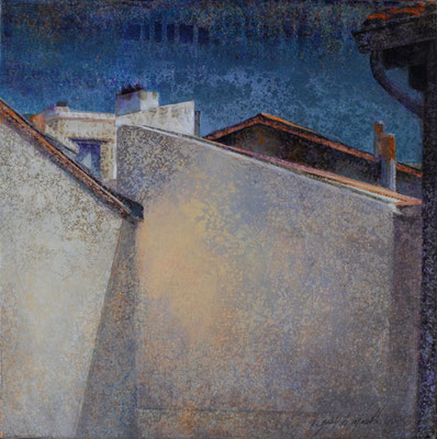 Au coin du plein air - 40x40 cm - Acrylique sur toile