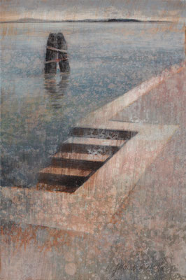 Lagune, Venise - 24x16 cm - Acrylique sur toile