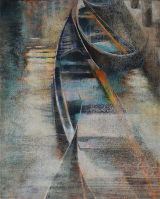 Berceau des gondoles - 81x65 cm - Acrylique sur toile