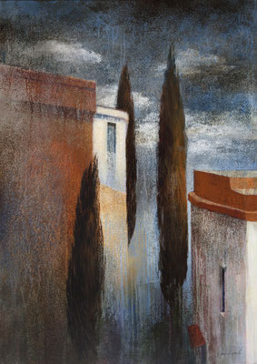 Les hauteurs de Naples - 92x65 cm - Acrylique sur toile