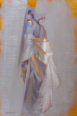 Nymphe - 92x60 cm - Acrylique sur toile