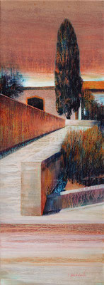 Cheminement - 100x37 cm - Acrylique sur toile