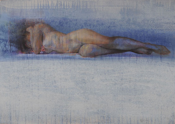 Entre ciel et chair - 65x92 cm - Acrylique sur toile
