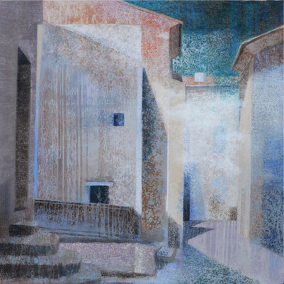 La maison des nuages - 60x60 cm - Acrylique sur toile
