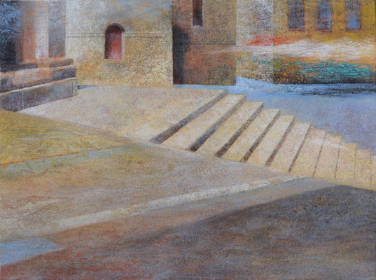 Escaliers d'Italie - 60x81 cm - Acrylique sur toile