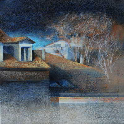 Toits, Toulouse - 40x40 cm - Acrylique sur toile