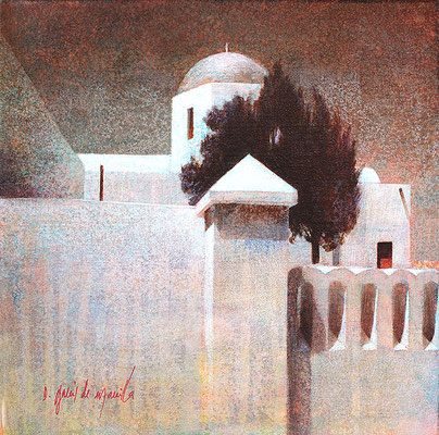 Eclats en refuge - 30x30 cm - Acrylique sur toile