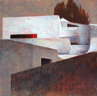 Silence habité - 30x30 cm - Acrylique sur toile
