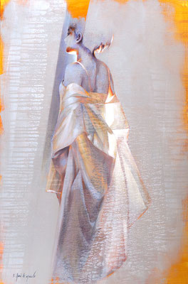 Nymphe - 92x60 cm - Acrylique sur toile