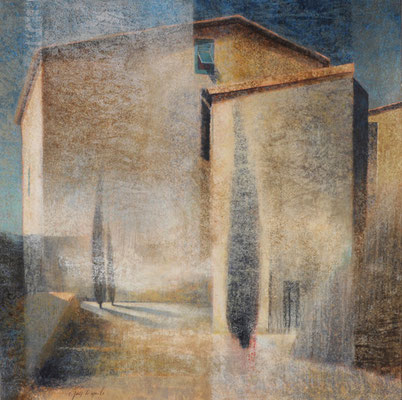 Silences, Toscane - 70x70 cm - Acrylique sur toile
