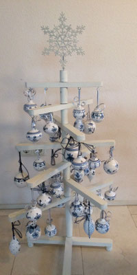 Delftsblauwe kerstballen
