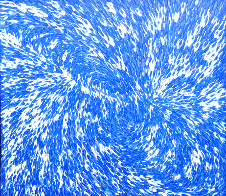 Blauer Schwarm 08 - 2020 - 160x140 cm Acryl auf Leinwand