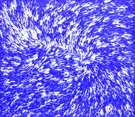 Blauer Schwarm 05 - 2020 - 160x140 cm Acryl auf Leinwand