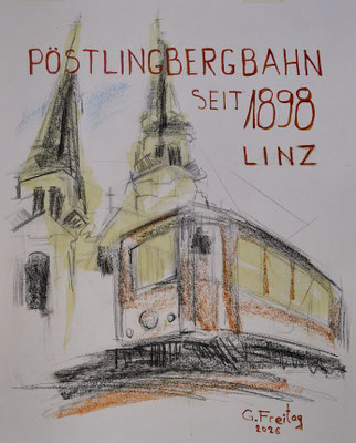 Gazmend Freitag: Pöstlingbergbahn Plakat, 2026