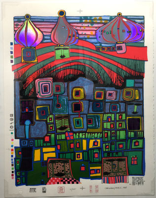 ©2018 Namida AG, Glarus/Hundertwasser - Zerstückelter Sonnenuntergang