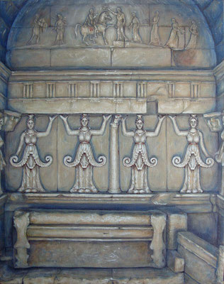 "Trakian Tomb of Sveshtari", 50 x 40 cm, oil on canvas, 2011
