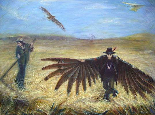 Pink Floyd - Learning to fly, 100 x 130 cm, oil on canvas, 2012