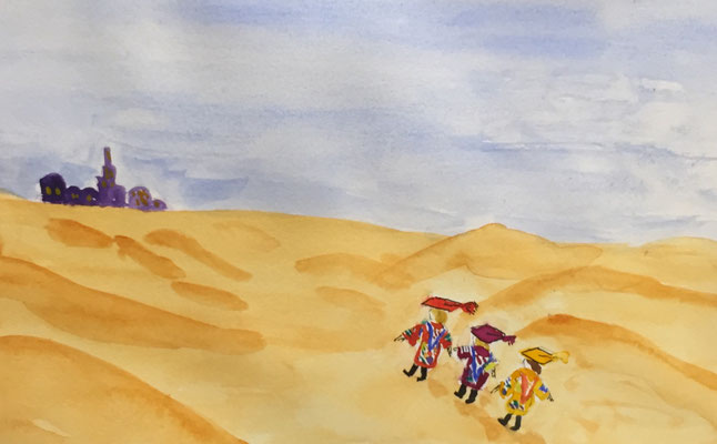 Three acadenics in the desert July 29 2019