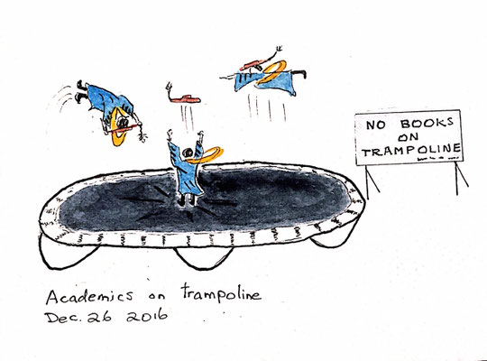 Academics on trampoline Dec 26 2016
