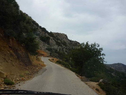 La route entre Paleochora et Sougia.