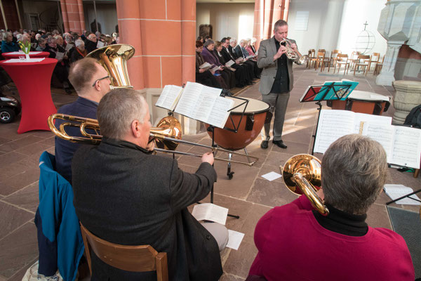 Der Posaunenchor der Homberger Kirchengemeinde begleitete den Gottesdienst